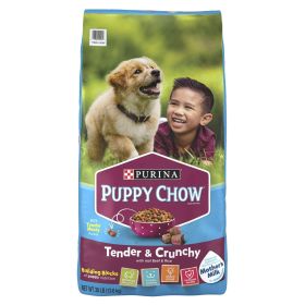Tender & Crunchy High Protein Real Beef & Rice, 30 lb Bag