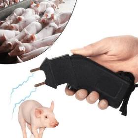 Handheld Electric Cattle Repeller High Power Safe Animal Cow Pig Repeller (Color: Black)